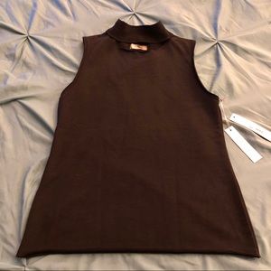 Sundays NYC Black Mock Neck Sleeveless Sweater